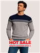 P8012 -  Sweater Escote Redondo Rayado