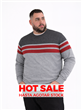 P8110 - Sweater Escote Redondo Rayado TALLE ESPECIAL