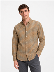 2458 - Camisa Cuadrillé Polo Con Bolsillo