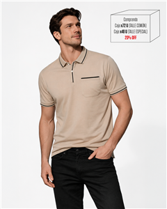 5005 - Chomba Jersey Con Bolsillos Y Vivos