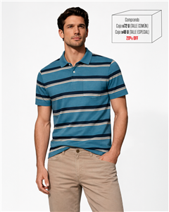 5012 - Chomba Jersey Rayada Con Bolsillo