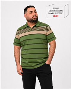 P5110 - Chomba Jersey Rayada TALLE ESPECIAL
