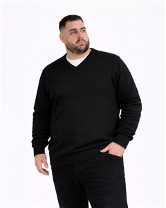 5957 - Sweater Escote V Panal Liso TALLE ESPECIAL