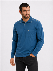 7903 - Chomba Neon Polo Con Vivos Hombro Y Cartera Con Bolsillos Y Logo